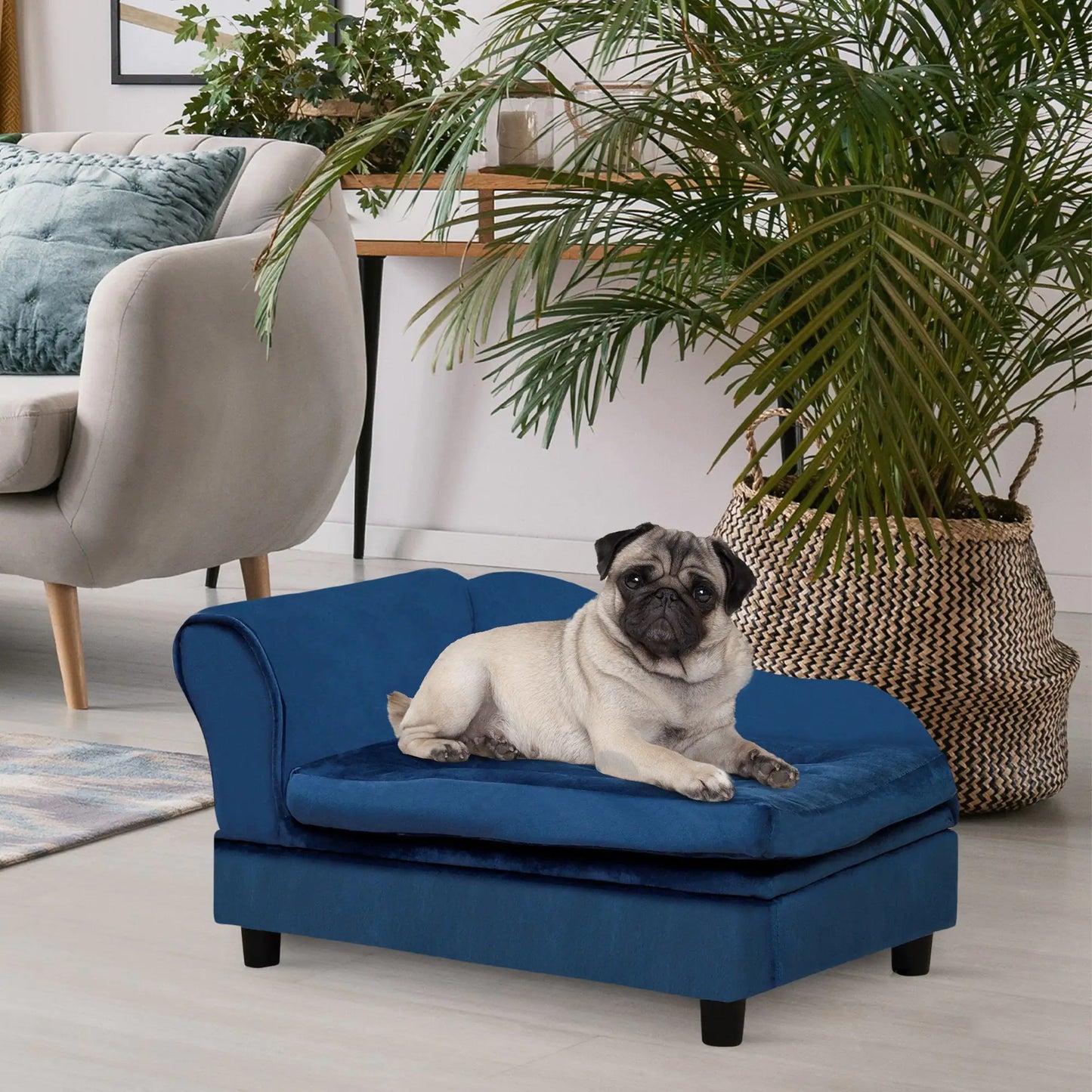 Luxury Small Dog Sofa Bed with Hidden Storage – Modern Pet Furniture for Small Dogs