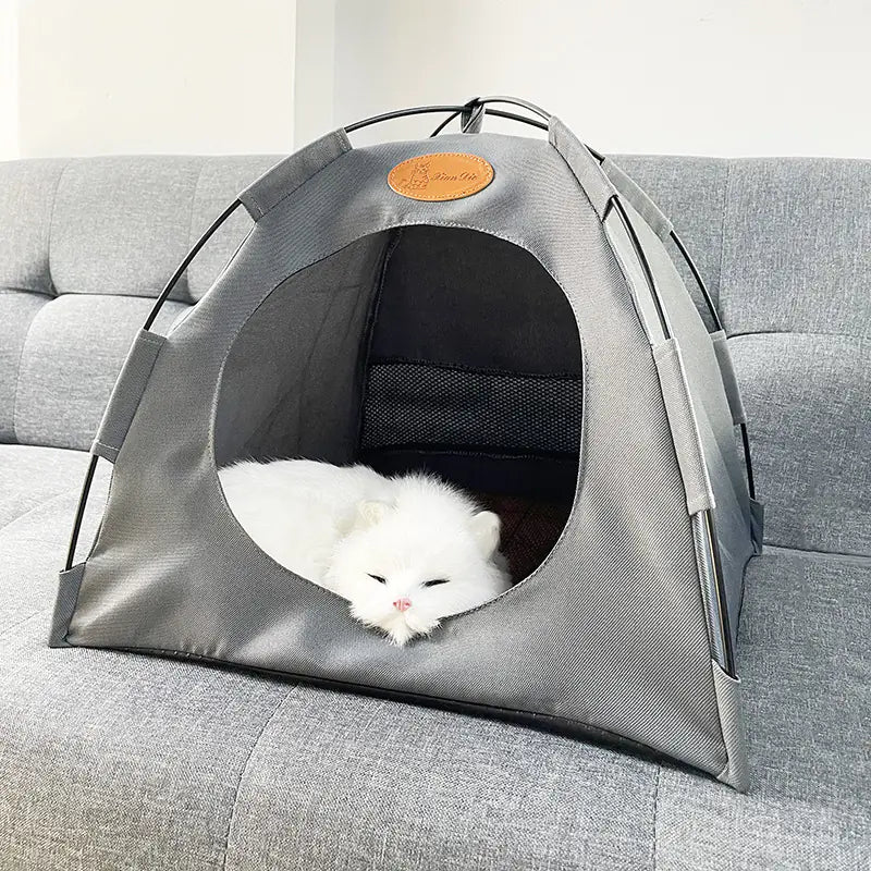 Cozy Indoor Cat Tent with Soft Cushion – Modern Hideaway Bed for Cats