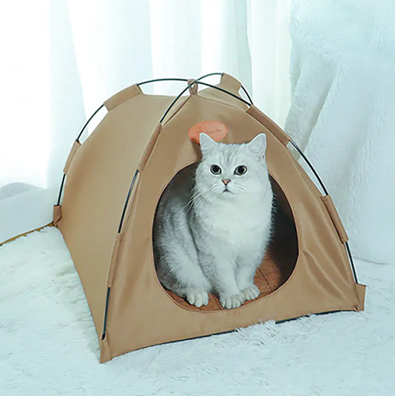 Cozy Indoor Cat Tent with Soft Cushion – Modern Hideaway Bed for Cats